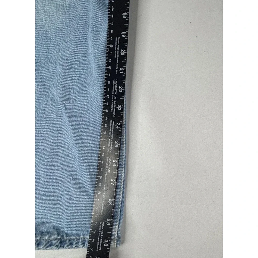 Levi's Premium 501 Mens Straight Leg Distressed Jeans Light Wash Button Fly